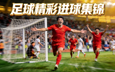 足球精彩进球集锦视频封面，球员庆祝瞬间